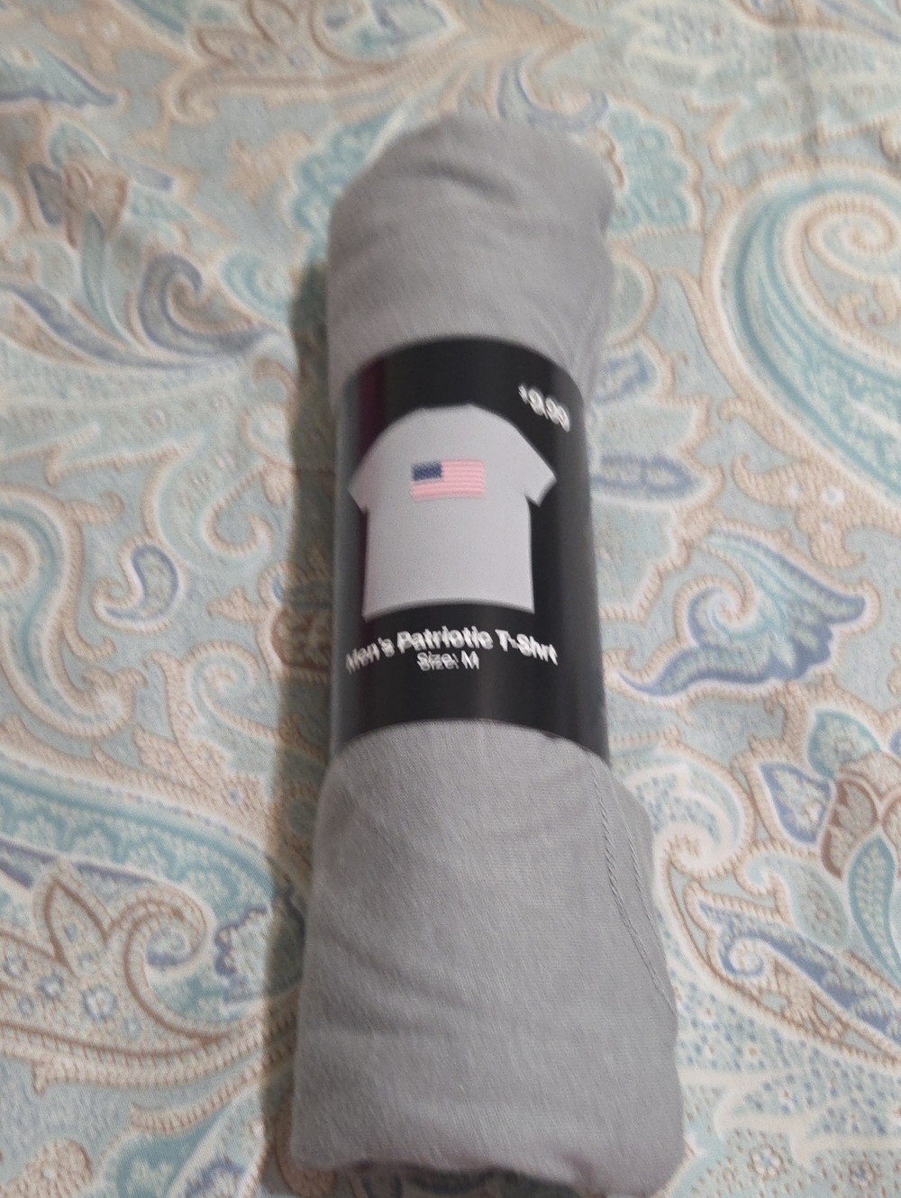 Men's Gray Patriotic Short Sleeve Tee